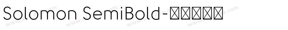 Solomon SemiBold字体转换